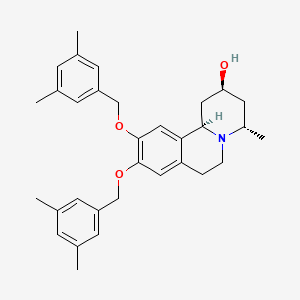 molecular formula C32H39NO3 B12369624 (2S,4S,11bR)-9,10-bis[(3,5-dimethylphenyl)methoxy]-4-methyl-2,3,4,6,7,11b-hexahydro-1H-benzo[a]quinolizin-2-ol 