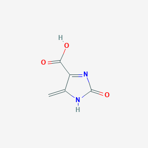 molecular formula C5H4N2O3 B12369655 5-Methylidene-2-oxoimidazole-4-carboxylic acid 