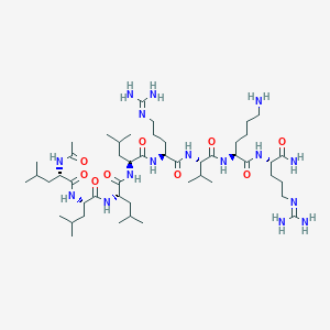 molecular formula C49H94N16O9 B12369711 Ac-Leu-Leu-Leu-Leu-Arg-Val-Lys-Arg-NH2 