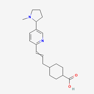 molecular formula C20H28N2O2 B12369761 4-[3-[5-(1-Methylpyrrolidin-2-yl)pyridin-2-yl]prop-2-enyl]cyclohexane-1-carboxylic acid 