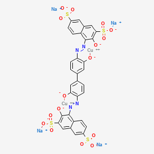 molecular formula C32H14Cu2N4Na4O16S4 B12369782 dicopper;tetrasodium;3-oxido-4-[[2-oxido-4-[3-oxido-4-[(2-oxido-3,6-disulfonatonaphthalen-1-yl)diazenyl]phenyl]phenyl]diazenyl]naphthalene-2,7-disulfonate 