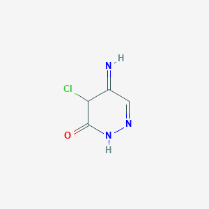 molecular formula C4H4ClN3O B12369798 5-chloro-4-imino-1H-pyridazin-6-one 