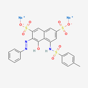 molecular formula C23H17N3Na2O9S3 B12369800 disodium;4-hydroxy-5-[(4-methylphenyl)sulfonylamino]-3-phenyldiazenylnaphthalene-2,7-disulfonate 