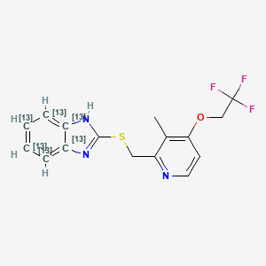 2-[[3-methyl-4-(2,2,2-trifluoroethoxy)pyridin-2-yl]methylsulfanyl]-1H-benzimidazole