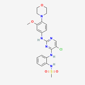 molecular formula C22H25ClN6O4S B12369824 Antimalarial agent 34 