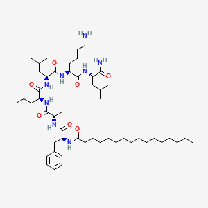 molecular formula C52H92N8O7 B12369828 Palmitoyl hexapeptide-14 