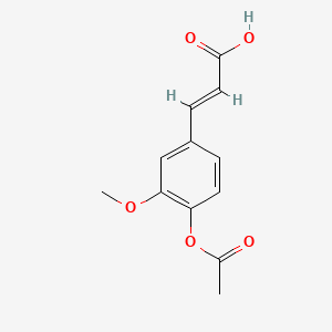 molecular formula C12H12O5 B1236988 4-Acetoxy-3-methoxycinnamic acid CAS No. 2596-47-6