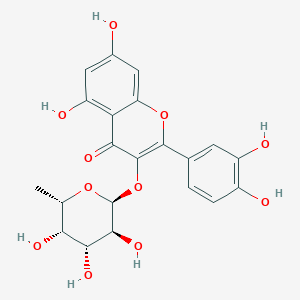 molecular formula C21H20O11 B1236989 quercetin 3-O-alpha-L-fucopyranoside 