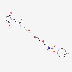 molecular formula C24H37N3O8 B12369898 (R)-TCO4-PEG3-Maleimide 