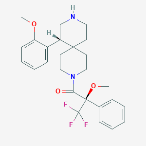 molecular formula C26H31F3N2O3 B12369927 (2R)-3,3,3-trifluoro-2-methoxy-1-[(11R)-11-(2-methoxyphenyl)-3,9-diazaspiro[5.5]undecan-3-yl]-2-phenylpropan-1-one 