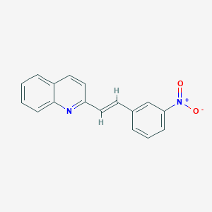 molecular formula C17H12N2O2 B1236993 2-[(E)-2-(3-nitrophenyl)vinyl]quinoline CAS No. 7251-91-4