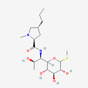 molecular formula C18H34N2O6S B1236994 (2S,4R)-N-[(1R,2R)-2-羟基-1-[(2R,3S,4S,5R,6R)-3,4,5-三羟基-6-(甲硫基)-2-氧杂环己基]丙基]-1-甲基-4-丙基-2-吡咯烷甲酰胺 