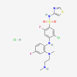 molecular formula C19H21Cl2F2N5O2S2 B12369953 Aneratrigine (hydrochloride) 