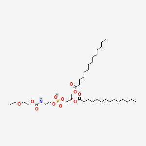 molecular formula C38H74NO11P B12369968 [(2R)-3-[2-(2-ethoxyethoxycarbonylamino)ethoxy-hydroxyphosphoryl]oxy-2-tetradecanoyloxypropyl] tetradecanoate 