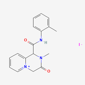 molecular formula C17H18IN3O2 B12369977 2-methyl-N-(2-methylphenyl)-3-oxo-1,4-dihydropyrido[1,2-a]pyrazin-5-ium-1-carboxamide;iodide 