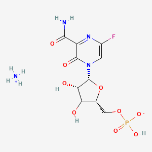 azanium;[(2R,4S,5R)-5-(3-carbamoyl-5-fluoro-2-oxopyrazin-1-yl)-3,4-dihydroxyoxolan-2-yl]methyl hydrogen phosphate