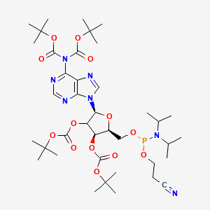 molecular formula C39H62N7O13P B12369994 DiBoc-Vidarabine-Ribose(diBoc)-2-cyanoethyl-diisopropylphosphoramidite 