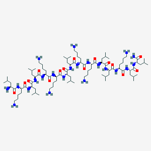 molecular formula C90H174N22O15 B12370006 H-Leu-Lys-D-Leu-Leu-Lys-D-Lys-Leu-D-Leu-D-Lys-Lys-Leu-Leu-D-Lys-Leu-Leu-NH2 