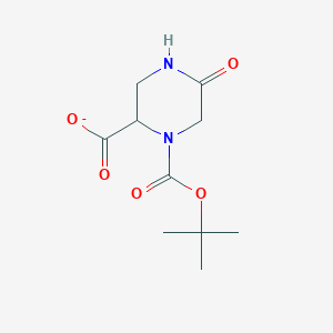 molecular formula C10H15N2O5- B12370011 1,2-Piperazinedicarboxylic acid, 5-oxo-, 1-(1,1-dimethylethyl) ester 