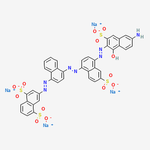 tetrasodium;3-[[4-[[4-[(6-amino-1-hydroxy-3-sulfonatonaphthalen-2-yl)diazenyl]-6-sulfonatonaphthalen-1-yl]diazenyl]naphthalen-1-yl]diazenyl]naphthalene-1,5-disulfonate