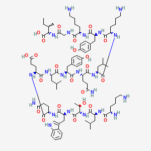 molecular formula C92H143N21O23 B12370090 Kltwqelyqlkykgi 