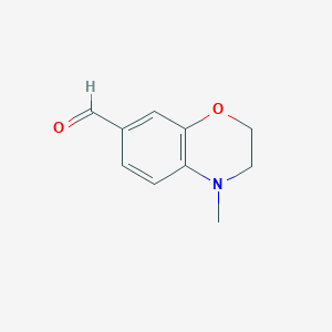 molecular formula C10H11NO2 B123701 4-甲基-3,4-二氢-2H-1,4-苯并恶嗪-7-甲醛 CAS No. 141103-93-7