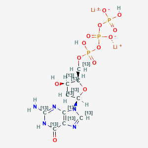 molecular formula C10H14Li2N5O13P3 B12370110 dGTP-13C10 (dilithium) 