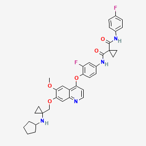 molecular formula C36H36F2N4O5 B12370119 Vilzemetkib CAS No. 1363402-44-1