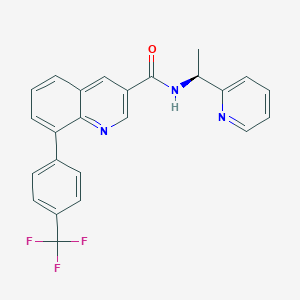 N-[(1S)-1-pyridin-2-ylethyl]-8-[4-(trifluoromethyl)phenyl]quinoline-3-carboxamide