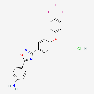 molecular formula C21H15ClF3N3O2 B12370176 Antibacterial agent 198 