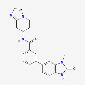 molecular formula C22H21N5O2 B12370189 3-(3-methyl-2-oxo-1H-benzimidazol-5-yl)-N-(5,6,7,8-tetrahydroimidazo[1,2-a]pyridin-7-yl)benzamide 