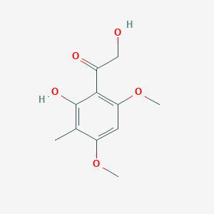 molecular formula C11H14O5 B12370202 Ethanone, 2-hydroxy-1-(2-hydroxy-4,6-dimethoxy-3-methylphenyl)- CAS No. 184706-61-4