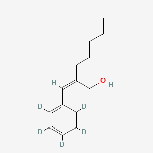 molecular formula C14H20O B12370216 2-Benzylideneheptan-1-ol-d5 