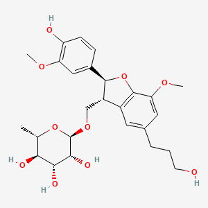 Dihydrodehydrodiconiferyl alcohol 9-O-|A-L-rhamnopyranoside