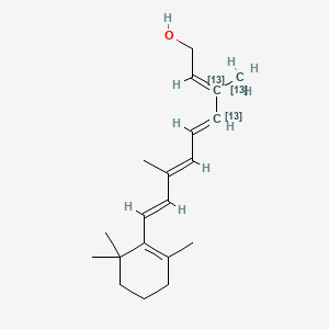 molecular formula C20H30O B12370395 Retinol-13C3 