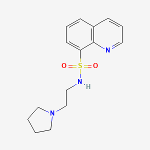molecular formula C15H19N3O2S B1237040 N-[2-(1-pyrrolidinyl)ethyl]-8-quinolinesulfonamide 