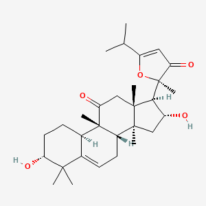 molecular formula C30H44O5 B12370402 (2R)-2-[(3R,8S,9R,10R,13R,14S,16R,17R)-3,16-dihydroxy-4,4,9,13,14-pentamethyl-11-oxo-1,2,3,7,8,10,12,15,16,17-decahydrocyclopenta[a]phenanthren-17-yl]-2-methyl-5-propan-2-ylfuran-3-one 