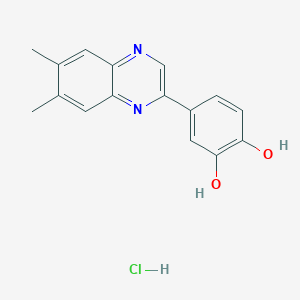 molecular formula C16H15ClN2O2 B12370460 4-(6,7-dimethylquinoxalin-2-yl)benzene-1,2-diol;hydrochloride 