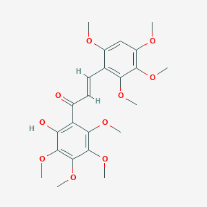 molecular formula C23H28O10 B1237047 1-(2-羟基-3,4,5,6-四甲氧基苯基)-3-(2,3,4,6-四甲氧基苯基)-2-丙烯-1-酮 CAS No. 93827-71-5