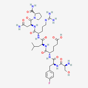 molecular formula C39H61FN12O11 B12370523 Ser-parafluoroPhe-Aad-Leu-Arg-Asn-Pro-NH2 