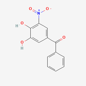 molecular formula C13H9NO5 B1237056 Methanone, (3,4-dihydroxy-5-nitrophenyl)phenyl- CAS No. 125628-96-8