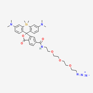 molecular formula C35H44N6O6Si B12370562 SiR-PEG3-azide 