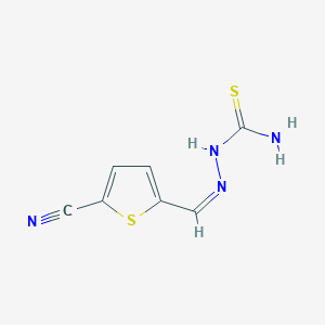 molecular formula C7H6N4S2 B1237059 [(Z)-(5-cyanothiophen-2-yl)methylideneamino]thiourea 