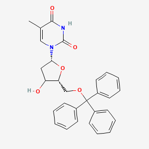 molecular formula C29H28N2O5 B12370593 1-[(2R,5R)-4-hydroxy-5-(trityloxymethyl)oxolan-2-yl]-5-methylpyrimidine-2,4-dione 