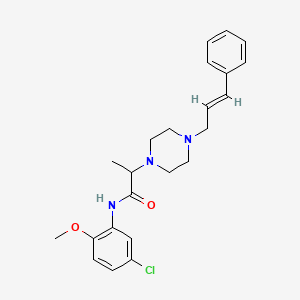 N-(5-chloro-2-methoxy-phenyl)-2-[4-[(E)-cinnamyl]piperazino]propionamide;oxalic acid
