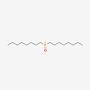 molecular formula C16H34OP+ B1237061 Phosphine oxide, dioctyl- CAS No. 3011-82-3