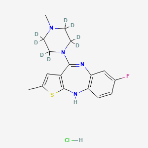 molecular formula C17H20ClFN4S B12370642 Flumezapine-d8 (hydrochloride) 