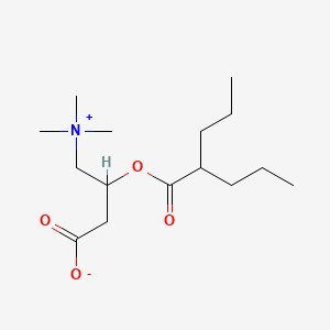 molecular formula C15H29NO4 B1237065 3-(2-Propylpentanoyloxy)-4-(trimethylazaniumyl)butanoate 