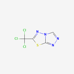 molecular formula C4HCl3N4S B12370662 Antifungal agent 74 