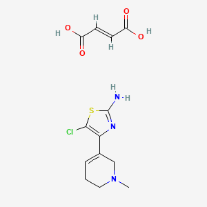 B1237070 5-Chloro-4-(1-methyl-1,2,5,6-tetrahydropyridin-3-yl)-thiazole-2-amine 2-butenedioate CAS No. 141545-50-8